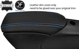 BLUE STITCH REAL LEATHER ARMREST LID COVER FOR PORSCHE 986 BOXSTER CARRERA 996