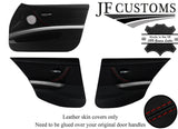 D RED  STITCH ITALIAN LEATHER 3X DOOR HANDLE COVERS FOR BMW E90 E91 E9X