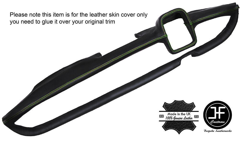 GREEN STITCHING DASH DASHBOARD LEATHER COVER FITS MERCEDES W110 W111 CUSTOM NEW