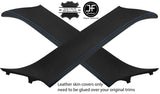 BLUE  STITCH 2X A PILLAR LEATHER COVERS FITS BMW MINI COOPER R50 R53 01-06
