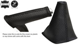 BLACK STITCH CARBON VINYL GEAR & HANDBRAKE HANDLE COVER FITS AUDI A3 8P 04-12