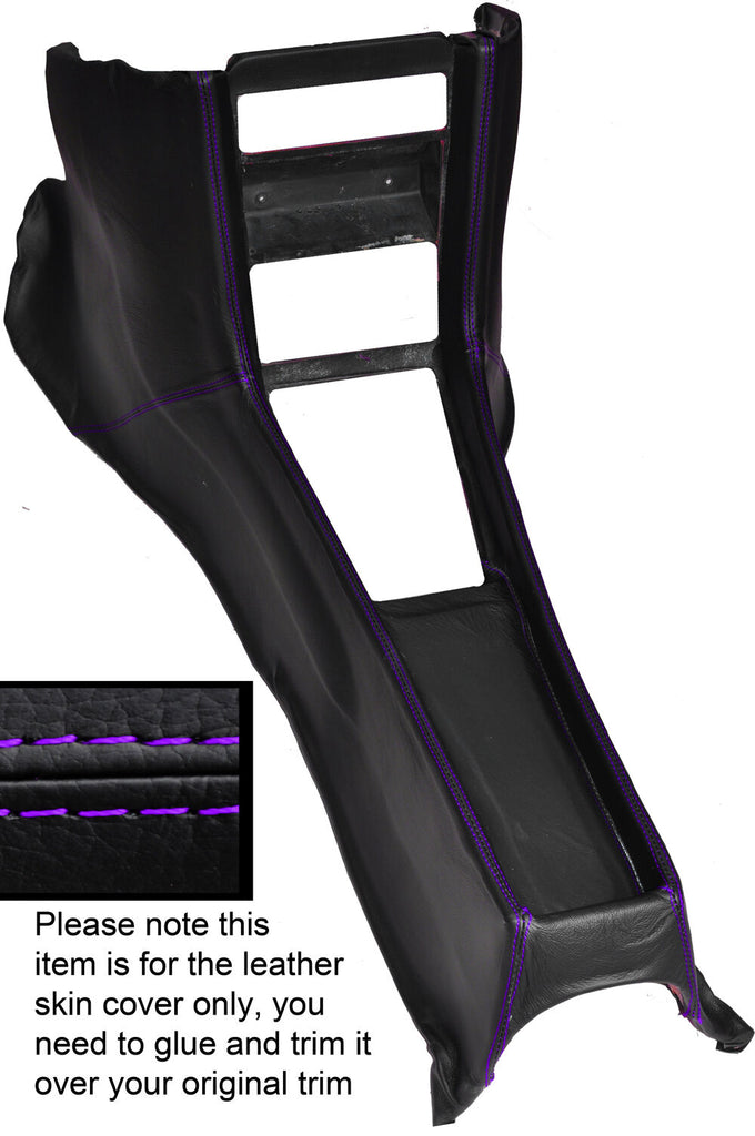 PURPEL STITCH CENTRE CONSOLE LEATHER SKIN COVER FITS MERCEDES W114 W115 SERIES 2