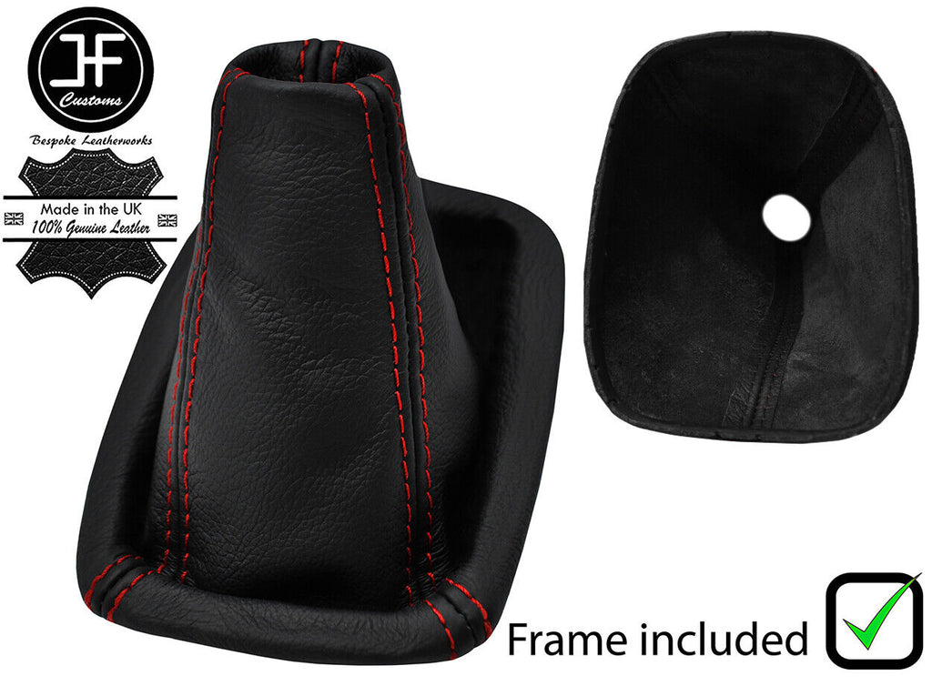RED STITCH LEATHER MANUAL GEAR+PLASTIC FRAME FITS VAUXHALL CORSA E 2014-2019