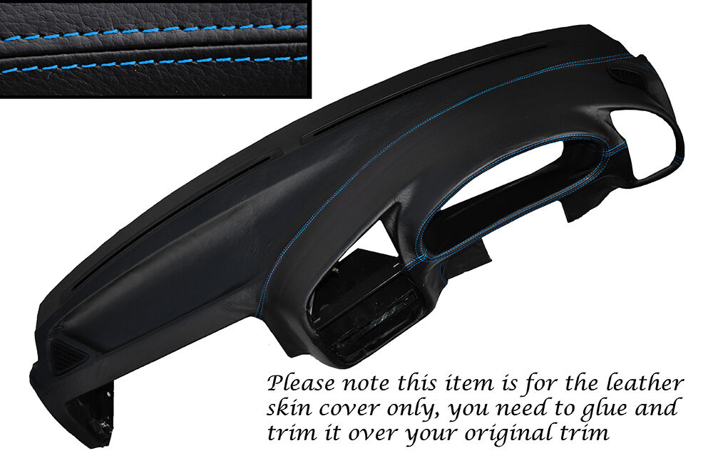BLUE STITCH DASH DASHBOARD LEATHER SKIN COVER FITS BMW 3 SERIES E36 1992-1998