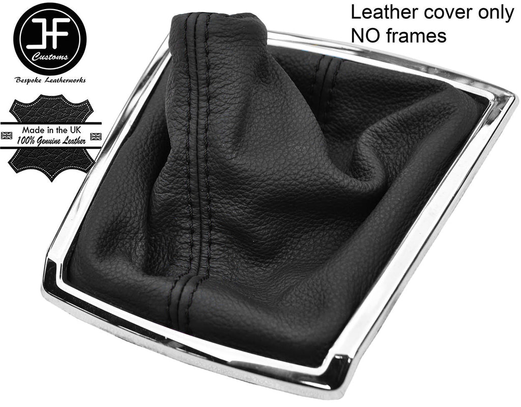 BLACK STITCH TOP GRAIN LEATHER GEAR GAITER FITS TOYOTA COROLLA VERSO 2004-2009