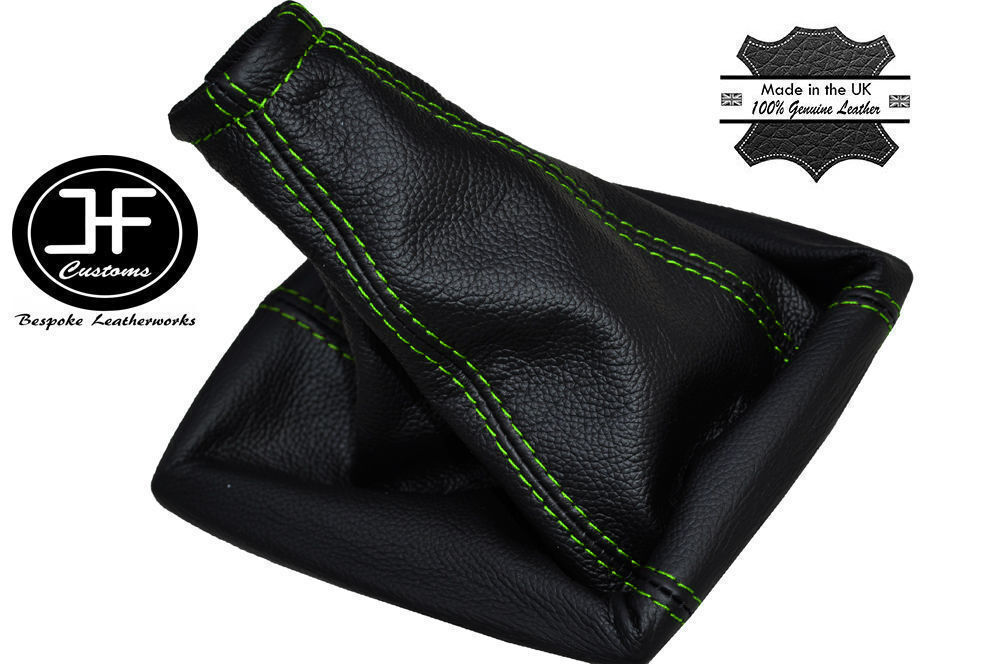 GREEN STITCH FITS NISSAN MICRA MK2 K11 1993-2002 GEAR STICK GAITER LEATHER NEW
