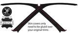 RED STITCH 2X A PILLAR REAL SUEDE COVERS FITS HONDA CRX 1988-1992 CUSTOM NEW
