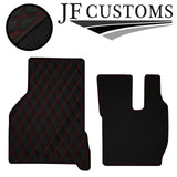 RED DIAMOND STITCH VINYL 4XTAILORED FLOOR CARPET FOR VOLVO FH13 12-20  JF1