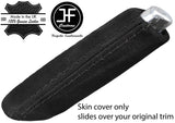 BLACK STITCH REAL SUEDE HANDBRAKE HANDLE COVER FITS AUDI A4 B7 2004-2008