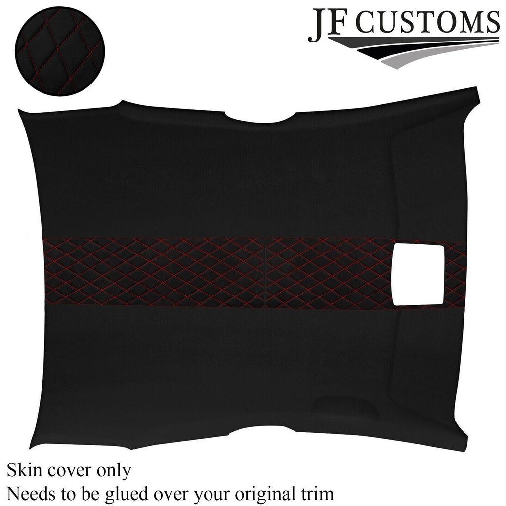 DSG2 RED DIAMOND STITCH LUXE SUEDE HEADLINER COVER FOR MAZDA RX8 02-12