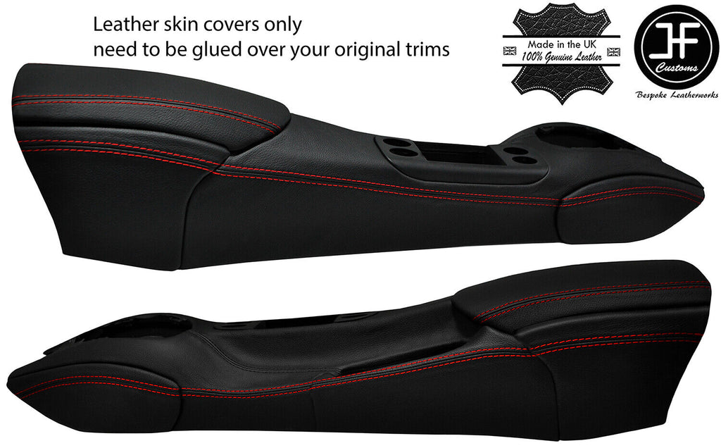 RED STITCH FULL CENTRE CONSOLE LEATHER COVERS FITS PORSCHE BOXSTER 986 96-04