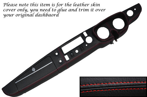 RED STITCH DASH DASHBOARD LEATHER SKIN COVER FITS MG MGB MGC GT OLD SHAPE