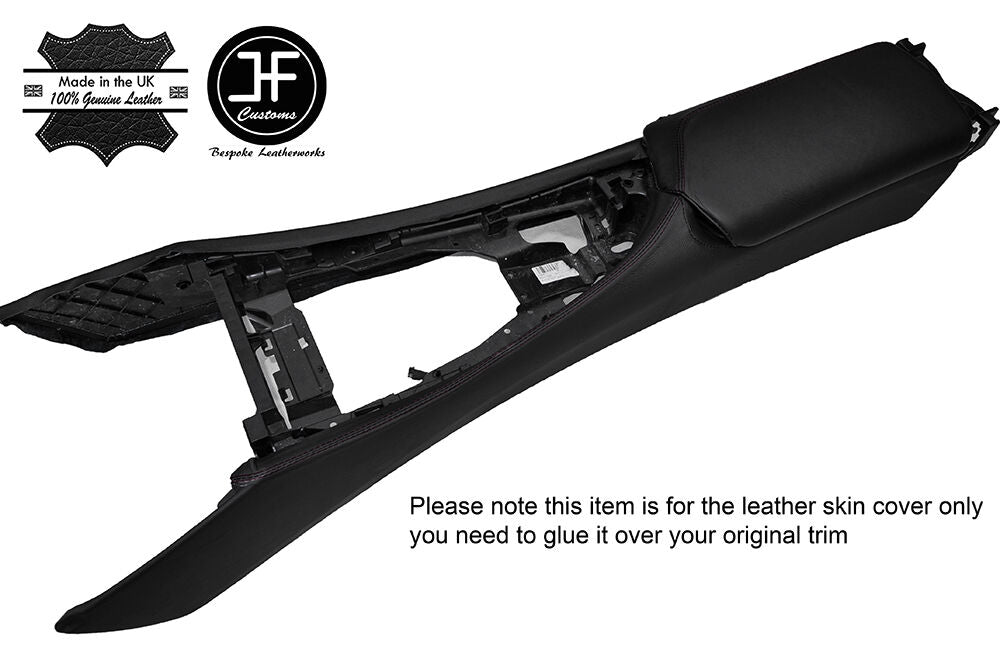 BLACK STITCH CENTRE CONSOLE & ARMREST LEATHER COVERS FITS BMW Z4 E89 2009-2016