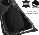 BLACK STITCH REAL SUEDE  MANUAL GEAR GAITER FITS TOYOTA AVENSIS T27 2009-2015
