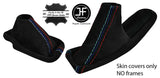 BLACK & TRI STITCH AUTOMATIC REAL SUEDE GEAR&HANDBRAKE GAITER FOR BMW E46