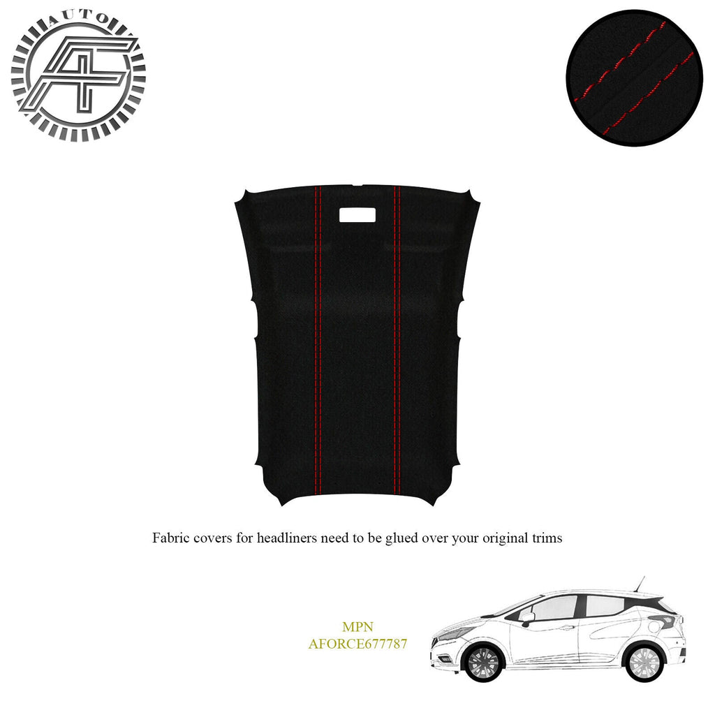 LUXE SUEDE HEADLINER COVER FITS NISSAN MICRA K14 5 DOOR HATCHBACK 2016-2023
