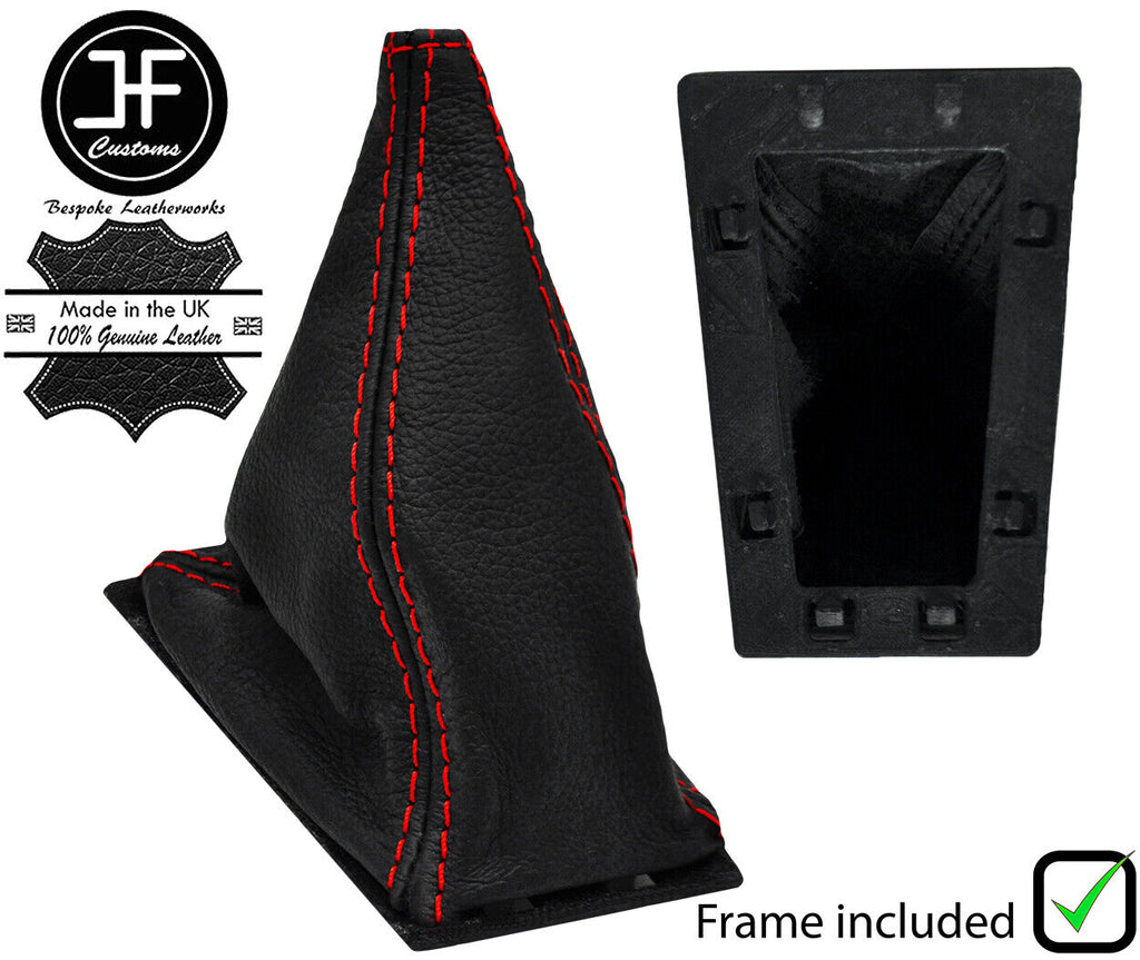 RED STITCH LEATHER RUBBER REPLACEMENT GEAR+PLASTIC FRAME FOR VOLVO 850 92-97