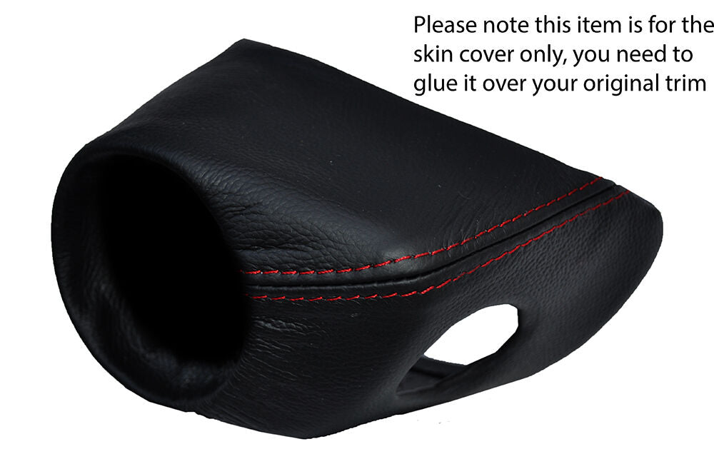 RED STITCHING STEERING SHROUD LEATHER SKIN COVER FITS VOLVO AMAZON 120