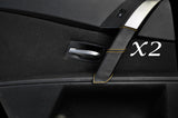 YELLOW STITCH FITS BMW 5 SERIES E60 E61 03-06 2X REAR DOOR HANDLE LEATHER COVERS
