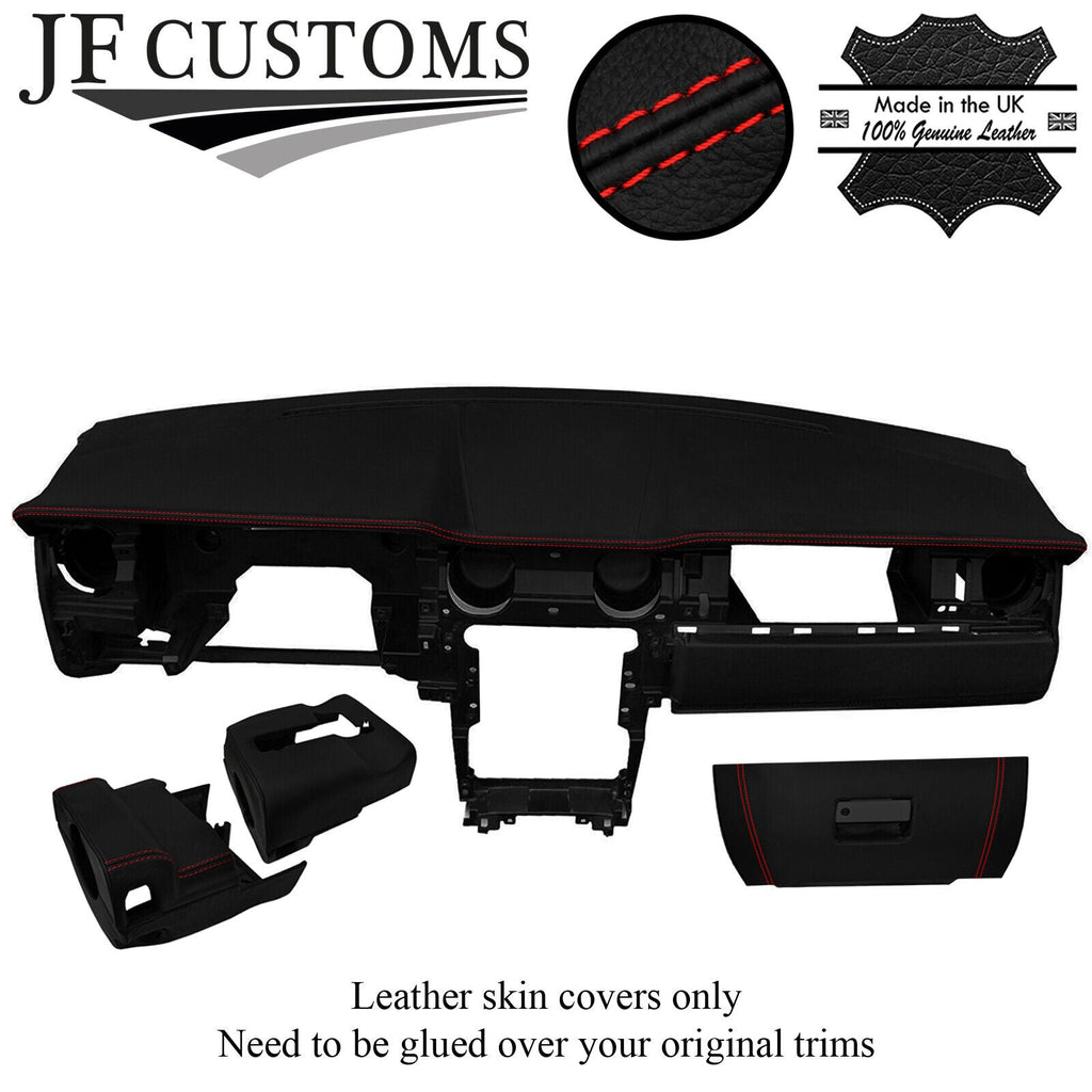 RED STITCH LEATHER COVERS FOR FORD MUSTANG 05-09 FRONT INTERIOR RECOVERY KIT