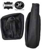 BLACK STITCH LEATHER FOR BMW E90 E91 E92 E93 MANUAL GEAR HANDBRAKE GAITER SET