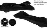 BLACK DOUBLE STITCH 2X KNEE PAD&ARMREST SUEDE COVERS FOR CHEVROLET CAMARO 16-20
