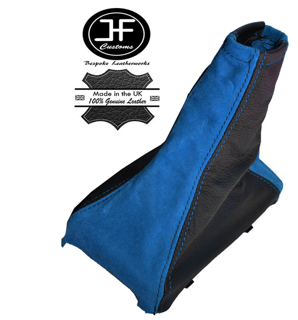 BLUE SUEDE BLACK LEATHER FITS VAUXHALL CORSA C MKII 2000-2006 GEAR GATOR