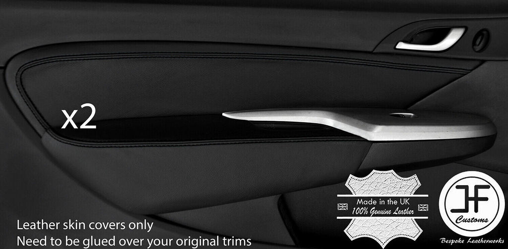 BLACK STICH 2X DOOR CARD&ARMREST TRIM COVER FOR HONDA CIVIC TYPE R 06-12 STYLE2