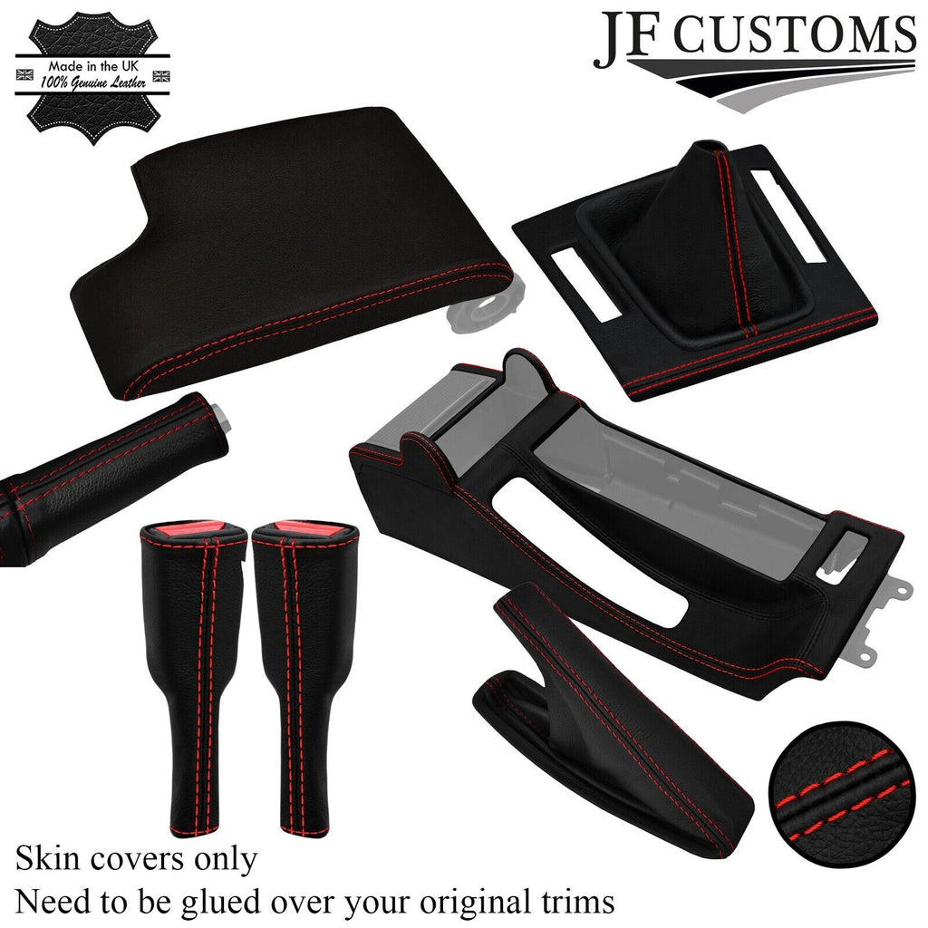 RED STITCH LEATHER MANUAL CENTRE KIT COVERS FOR BMW E46 COUPE 98-04 CUSTOM NEW