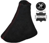 RED STITCH MANUAL BLACK PU SUEDE GEAR GAITER FOR CITROEN C2 2003-2009 CUSTOM NEW