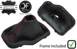 RED STITCH LEATHER AUTOMATIC GAITER+PLASTIC FRAME FOR BMW Z4 E85 E86 02-08