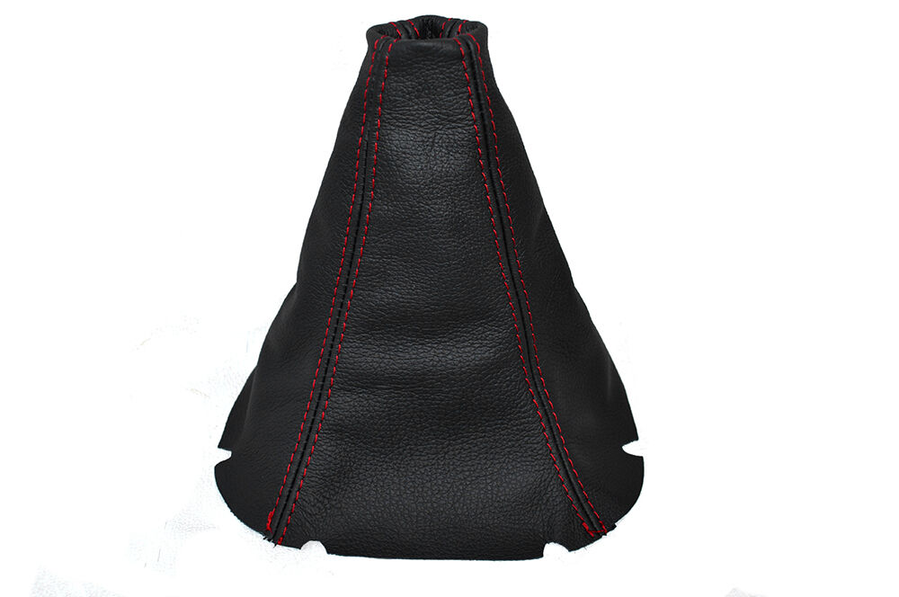 RED STITCH LEATHER SKIN GEAR GAITER FITS SUBARU IMPREZA WRX STI 2001-2005