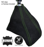 GREEN STITCHING MANUAL SUEDE GEAR GAITER FITS FORD TRANSIT CUSTOM 2013-2016