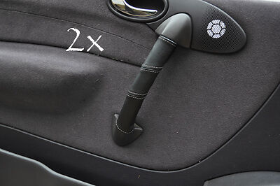 FITS MERCEDES A CLASS A140 W168 grey stitching 2X DOOR HANDLE COVERS 97-01