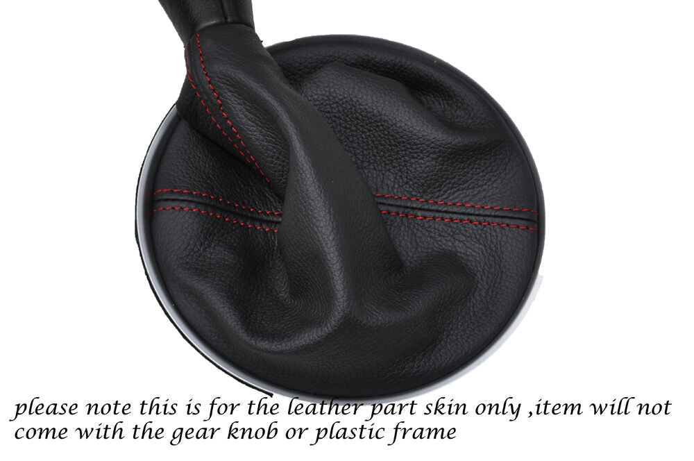 RED STITCHING LEATHER GEAR GAITER FITS SUBARU LEGACY MK4 2003-2009 CUSTOM NEW
