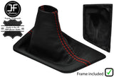 RED STITCHING LEATHER GEAR GAITER + PLASTIC FRAME FITS PEUGEOT 3008 MK2 16-19