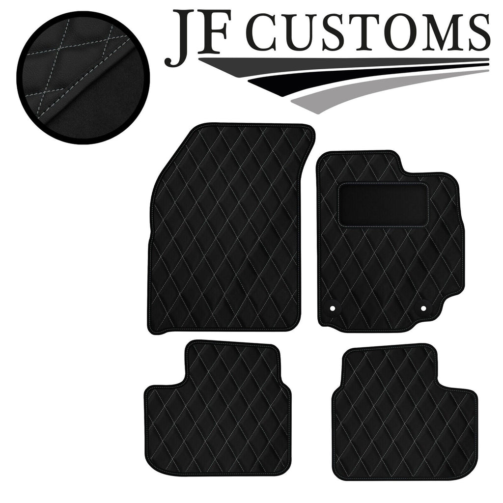 GREY DIAMOND STITCH VINYL 4X TAILORED FLOOR CARPETS FOR SUZUKI SX4 MK1 06-13 JF1