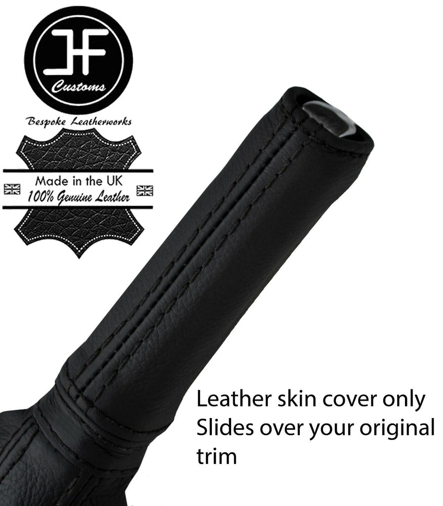 BLACK STITCH LEATHER HANDBRAKE HANDLE COVER FITS ALFA ROMEO 156 1998-2002