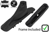 BLACK STITCH LEATHER HANDBRAKE+PLASTIC FRAME FITS ALFA ROMEO GIULIETTA 10-18