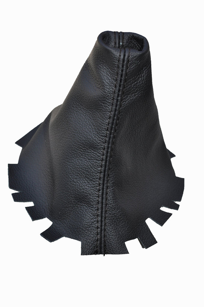 BLACK DOUBLE STITCH FITS VW VOLKSWAGEN GOLF Mk5 JETTA LEATHER GEAR GAITER