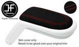 RED STITCH LUXE SUEDE ARMREST LID COVER FOR BMW MINI R55 R56 R57 2007-2014