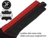BLACK & RED LEATHER HANDBRAKE HANDLE COVER FOR FORD TRANSIT CONNECT 02-09