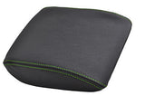 FITS SAAB 93 9-3 ARMREST LEATHER COVER L GREEN STITCH 03-09 CUSTOM NEW