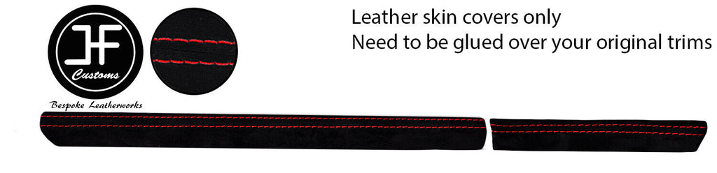 RED STITCH DASH DASHBOARD TRIM SUEDE COVERS FOR RENAULT CLIO MK2 2001-2005