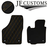 YELLOW STITCH DIAMOND VINYL 4X TAILORED FLOOR CARPET FOR SKODA YETI 09-17 JF1