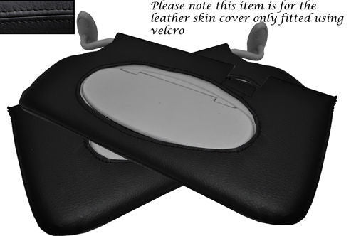 BLACK STITCH 2X SUN VISORS COVERS FITS BMW MINI R50 R52 PANARAMIC SUNROOF 04-06