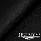 BLACK STITCH CARBON VINYL & LEATHER AUTO GEAR SURROUND COVER FOR FIAT 500 07-20