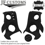 GREY STITCH LEATHER 2X SPEAKER VENT DASH SILL COVERS FOR LOTUS ELISE S2 01-06