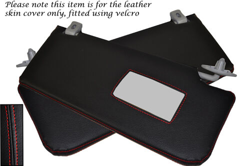 RED STITCH FITS MERCEDES E CLASS W211 02-08 2X SUN VISORS LEATHER COVERS ONLY