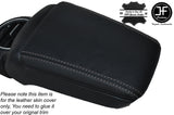 GREY STITCHING LEATHER ARMREST LID SKIN COVER FITS FIAT BRAVO II MK2 2007-2014